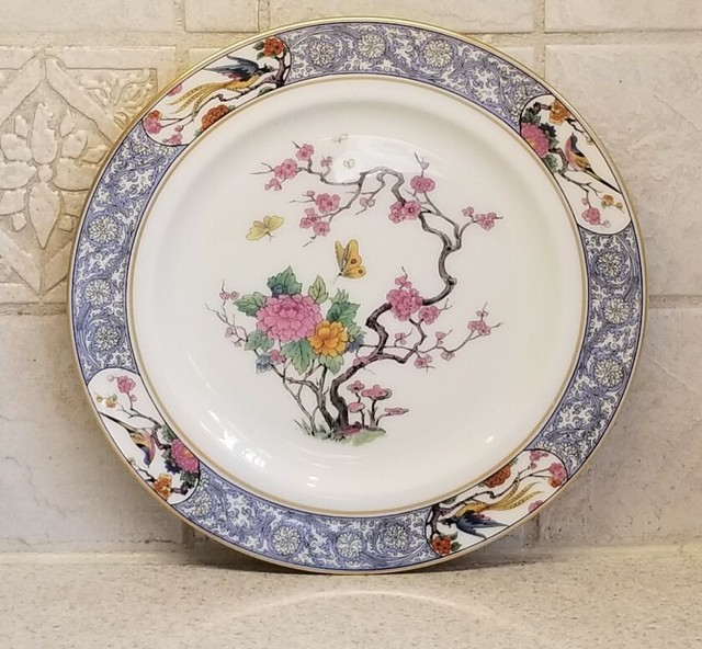 LENOX CHINA MING BIRDS PATTERN SALAD PLATE BLACK MARK 8 3/8" EXCELLENT