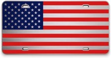 American Flag License Plate | HD 1/8" Thick | Made in USA American Flag Car Tag