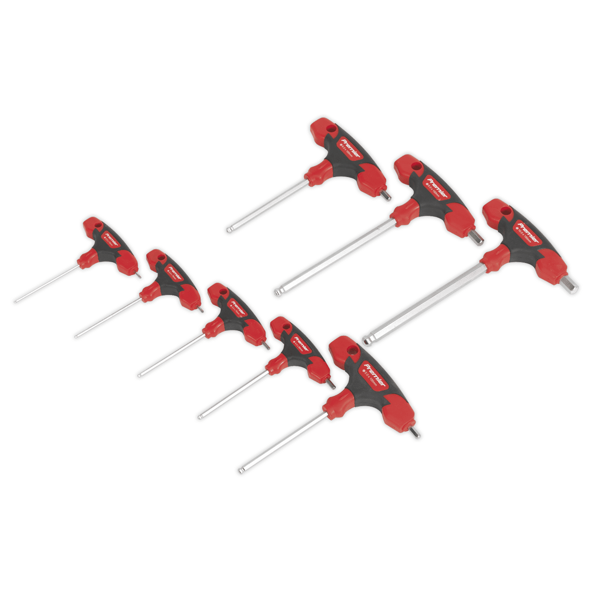 Sealey AK7144 Premier T-Handle Ball-End Hex Key Set 8pc