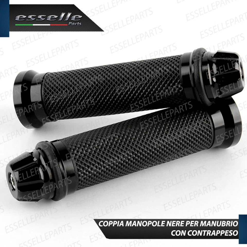 MANOPOLE MANUBRIO ANTISCIVOLO NERO CON CONTRAPPESI PER APRILIA SCARABEO (50) - Immagine 3 di 4