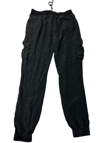 Pantaloni cargo Cynthia Rowley neri 100% seta con coulisse da donna taglia US 4 - Foto 2 di 9