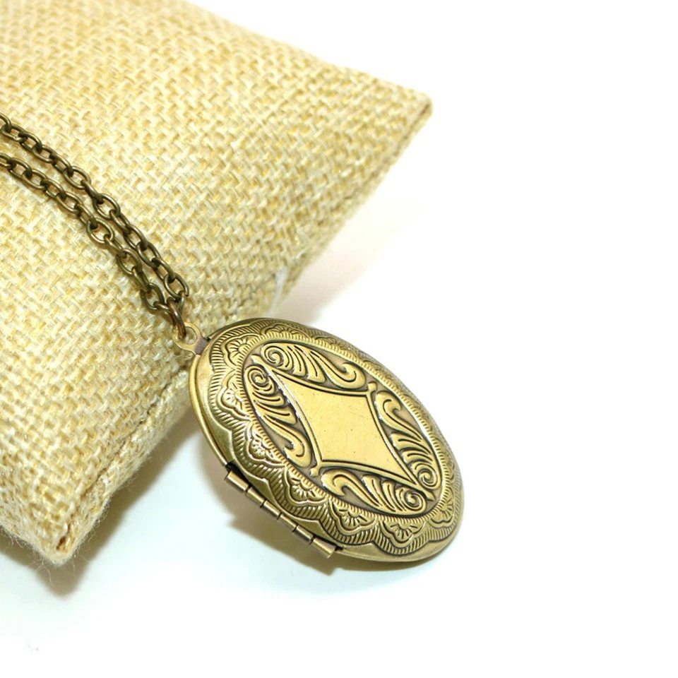 Foto Regalo Collana Antico Locket Della Foto Vintage Collana Medaglione - Immagine 4 di 4