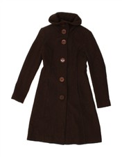 Max & Co. Womens Overcoat Uk 8 Small Brown Wool Bs78