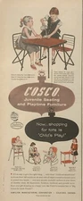 1956 Cosco Children Toddler Furniture PRINT AD Highchair - Childs Play VTG 1950s