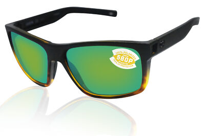 Costa Del Mar Slack Tide Black Tortoise Green Mirror 580P Plastic Polarized Lens