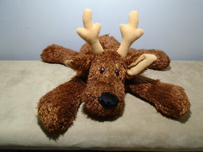 HALLMARK COMET THE REINDEER LARGE SHINY BEAN BOTTOM PLUSH ANIMAL (XML193)