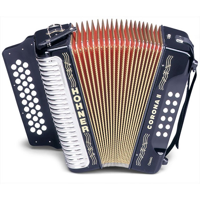 Hohner Corona II Classic Accordion. G/C/F, Jet Black eBay