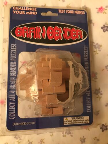Brain Bender Puzzle Wooden Brain Teaser Travel Educational Gift - Picture 1 of 4