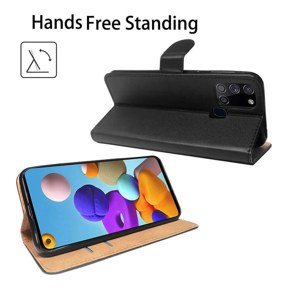 Luxury REAL LEATHER WALLET STAND CASE FOR SAMSUNG GALAXY S25 S24 S23 S22 S21 S10 - Image 3 of 4