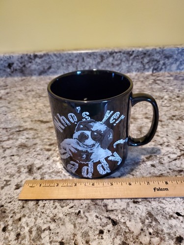 Big Dogs Sportswear Oversized Black Coffee Mug Who’s Yer Daddy Funny Mug - Picture 1 of 13