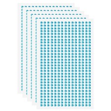 5 Sheet/2250 Pcs Blue Self Adhesive Acrylic Gem 3mm Sticker Gem Stones for DIY