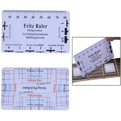 NICHT GEMARKE Fritz Ruler Guitar String Action Gauge String Pitch Ruler Card LuthierODH5 LE