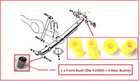 FüR Mitsubishi L200 KL1T/KL2T 2.4Did Heck Blattfeder Vorne & Hinten Bush Set 15+