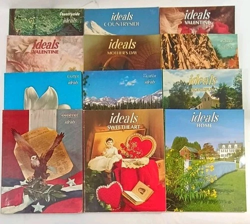 Ideals Magazine Lot Of 12 Vintage -Assorted Themes - SEE PICTURES