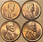 Qty 2 ea 1951 D 1955 D Lincoln Wheat Cent UNC with minor spotting & toning CR157