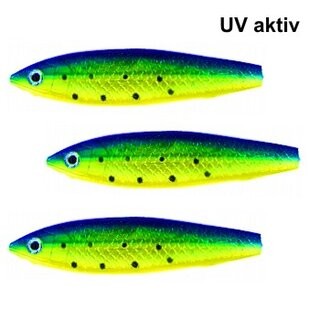 Rhino Softfish Lure 10,5cm 12g Gold Swedish Flag Gummiköder Schleppköder SALE