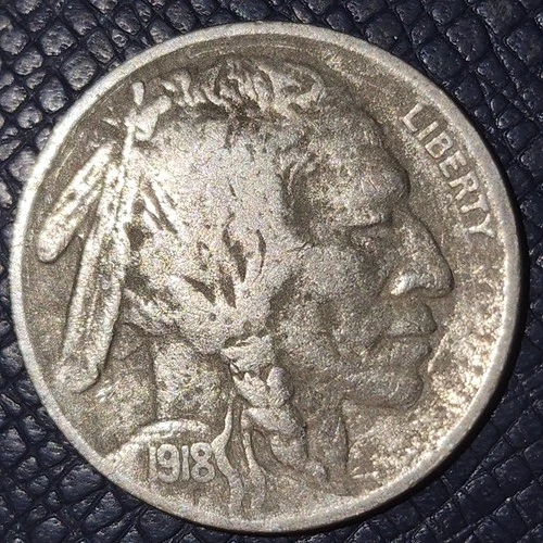 1918 Buffalo Nickel (F+ : Corrosion) : Comb. Shipping