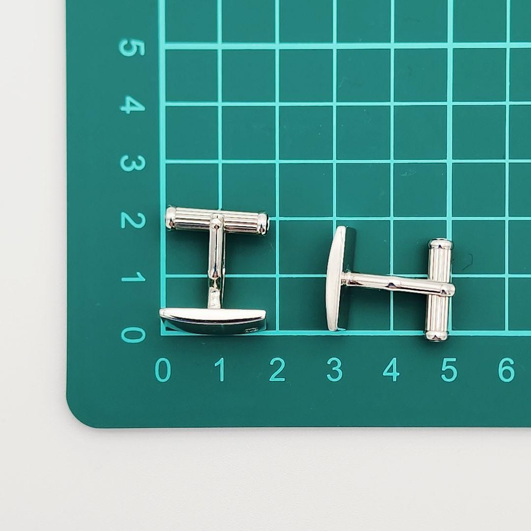 Montblanc Silver Cufflinks Rectangular Ball Retur… - image 10