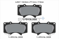 BremsbeläGe Toyota Hilux VII Pickup (_N1_, _N2_, _N3_) 3.0 D-4D 4WD (KUN26) Bauj