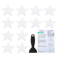 12 Pcs Star Bathtub Non Slip Stickers 4.13x4.13 Inch, Clear