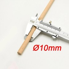 Ø 10mm Beech x 300mm Wooden Dowling Rods, Craft Sticks Rods DIY | Pack of 12