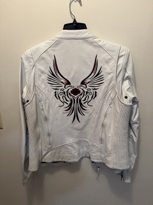 Women s Harley Davidson Moon Dream White Leather Jacket, XL 97059-08VW