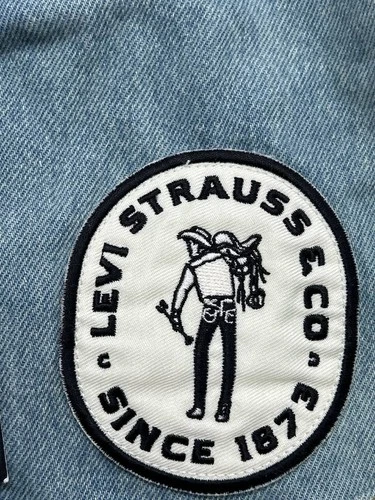 Levi's x McLaren Racing Jacket Mens Large Blue Cotton Denim Full Zip Bomber New image 5