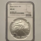 United States Mint 2004 American Eagle $1 1 oz .999 Silver NGC MS 69