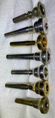 vintage collection jazz trumpet mouthpieces, schilke, wick, le blanc, hablowetz
