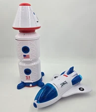 Astro Venture Space Shuttle & Spaceship Toy w Sounds & 2 Astronaunts
