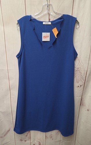 Jenny Boston Women's Size L Blue Dress