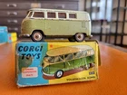 Vintage 1960s Corgi Toys No. 434 Volkswagen Kombi die-cast model in original box
