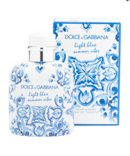 Eau de Toilette Dolce & Gabbana para hombre 4,2 OZ azul claro vibraciones de verano nuevo con caja