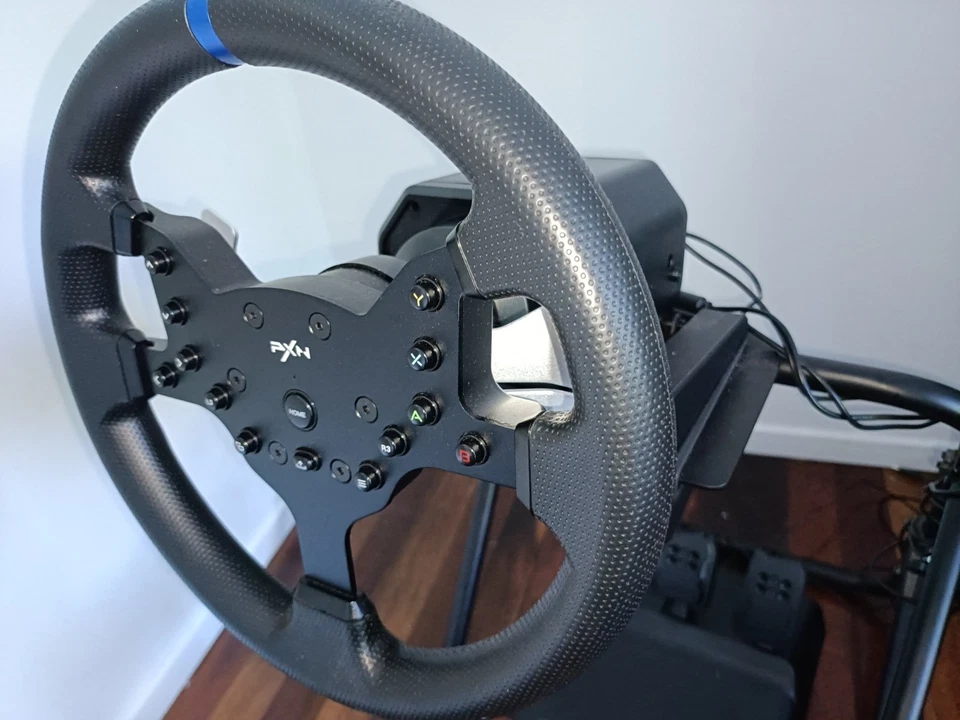 PXN V99 PC Steering Wheel Real Feedback With Pedals, Gear Stick & Nylon Stand. - image 2 of 4
