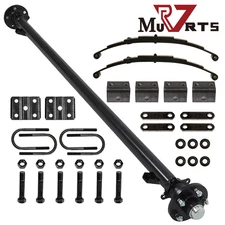 3500lb Trailer Axle Kit Idler w/Hub Leaf/Springs/Hanger/U-Bolt Kit 73" HF 58" SC