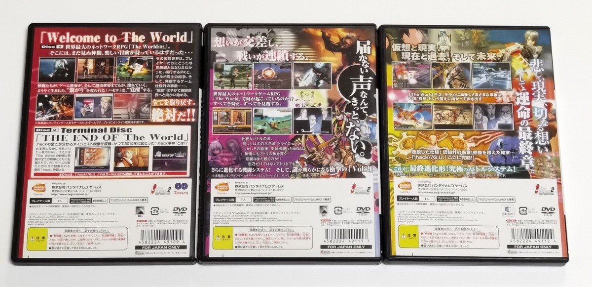 Dot .hack G.U. Vol 1 ~ 3 Rebirth / Reminisce / Redemption PS2