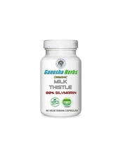 Organic Milk Thistle Extract 80% Silymarin 90 Veggie Capsules Liver Health Detox