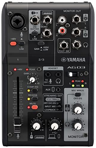 Yamaha Live Streaming Mixer 3 Channel White AG03MK2 B Free Yamaha Live Streaming Mixer 3 Channel White AG03MK2 B Free