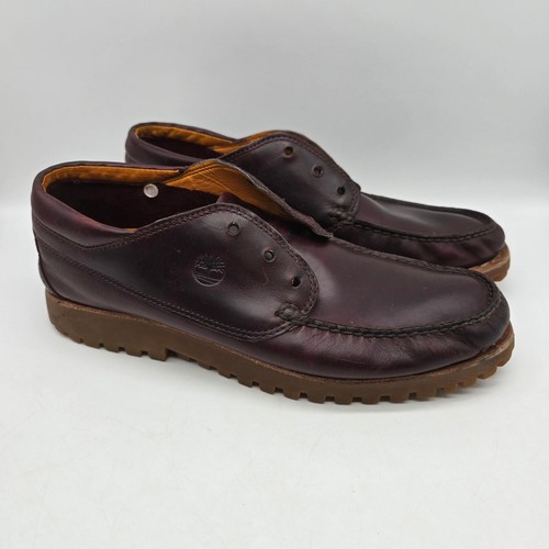 Timberland Jackson's Landing Boat Oxford Shoes Casual Burgundy 12M NO LACES