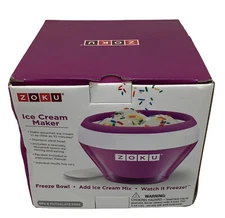 Zoku Ice Cream Sorbet Gelato Sherbert Maker Purple  New Open Box