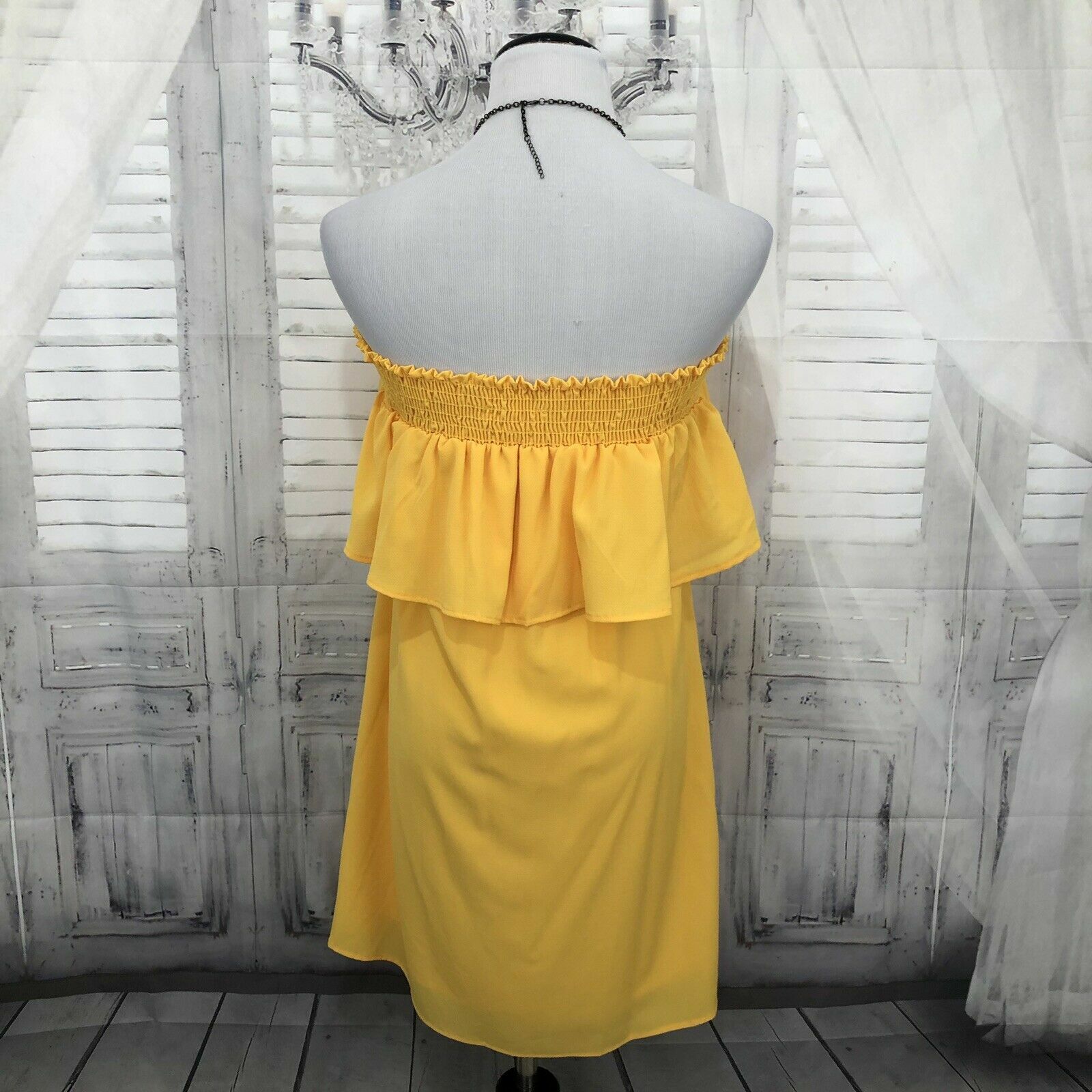 Altard State Medium Solid Yellow Strapless Tube S… - image 6