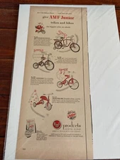 Vintage 1958 AMF Junior Tricycles & Bicycles ad