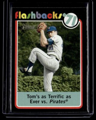 2020 Topps Heritage Baseball Flashbacks '71 Tom's as Terrific as Ever vs.