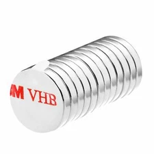 3/4 x 1/8 Inch Neodymium Rare Earth Disc Magnets N52 with Adhesive (12 Pack)