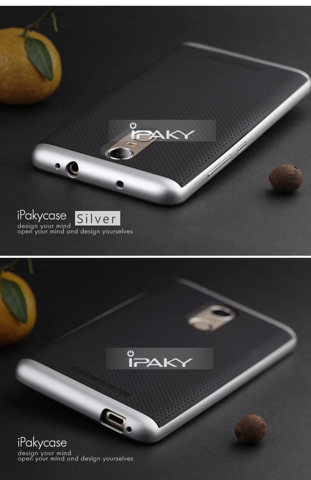 Cover custodia bumper per Xiaomi Redmi Note 3 Silicone Tpu Originale Ipaky - Immagine 3 di 4