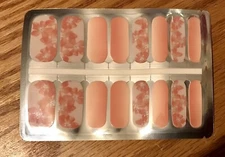 Color Nail Polish Strips, 16ct. Peach Blossom Sparkle . Read DESCRIPTION  BELOW