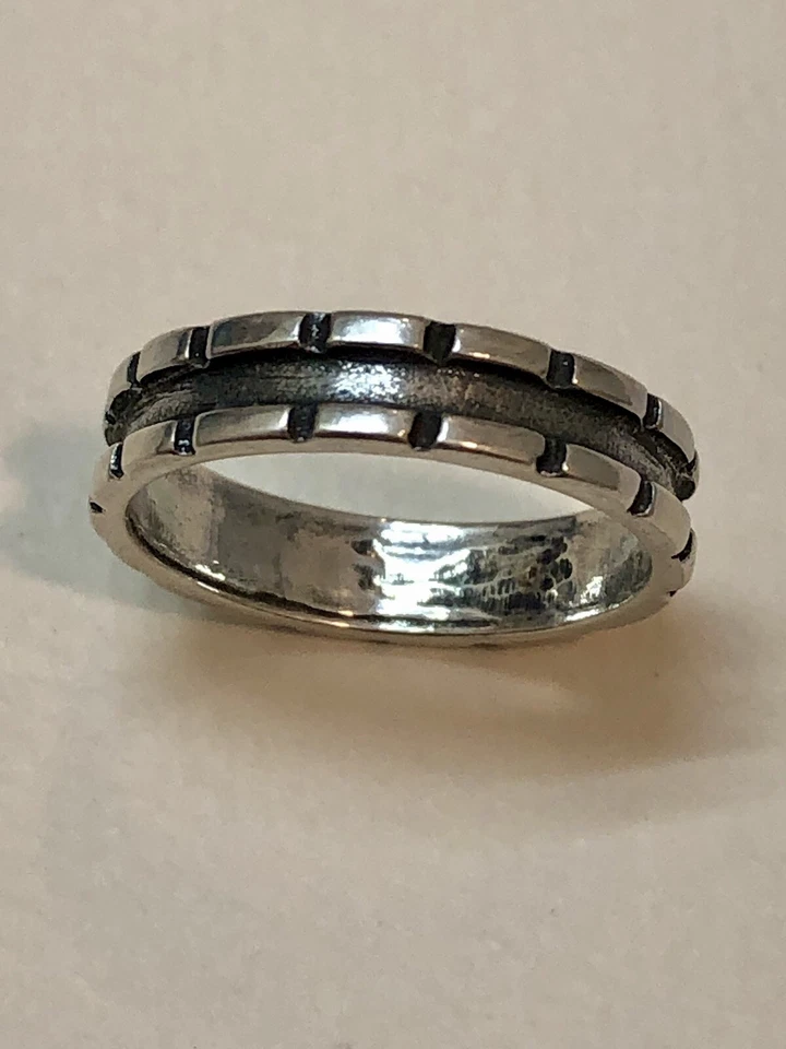Anillo Banda Vintage Catálogo Sundance Plata de Ley 925 14k Metales Mezclados 7.5 Foto 4 de 4
