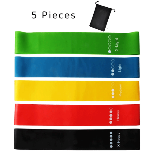 5Pcs Set Elastic Yoga Resistance Rubber Bands For Home, Gym Fitness Exercise - Picture 4 of 29
