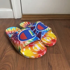 Mens Champion IPO Tie Dye Rainbow/Multi Slides Sizes US 11 & 12 CP101193M