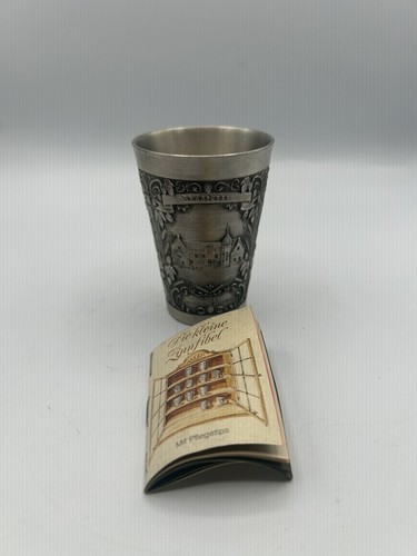 6 ounce Zinn Becker Stuttgart Pewter Shot Glass Coat of Arms Design